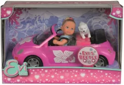 Evi love. Lalka w samochodzie New Beetle