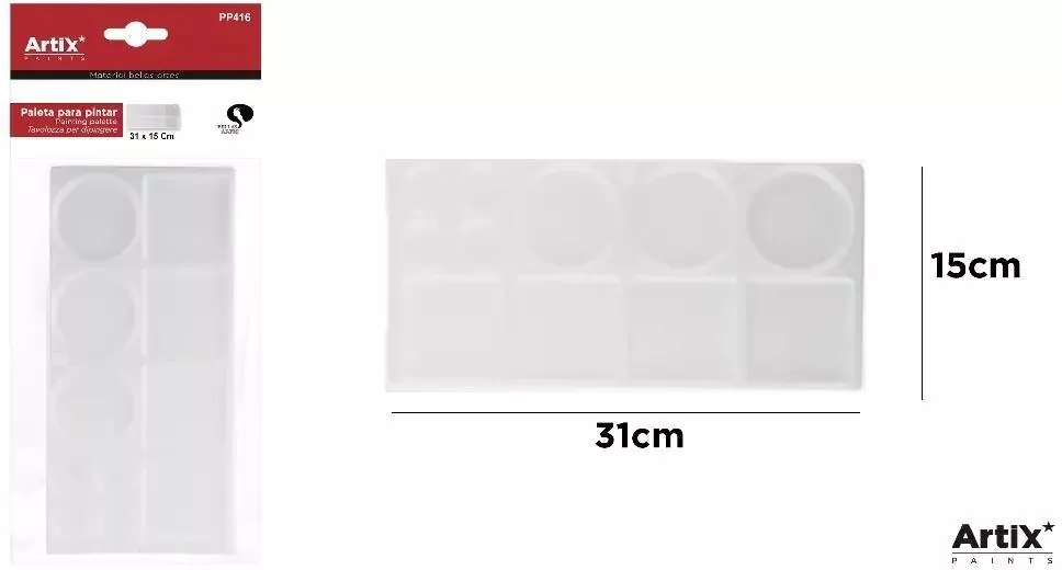 Paleta malarska prostokątna 31x15cm - tantis.pl