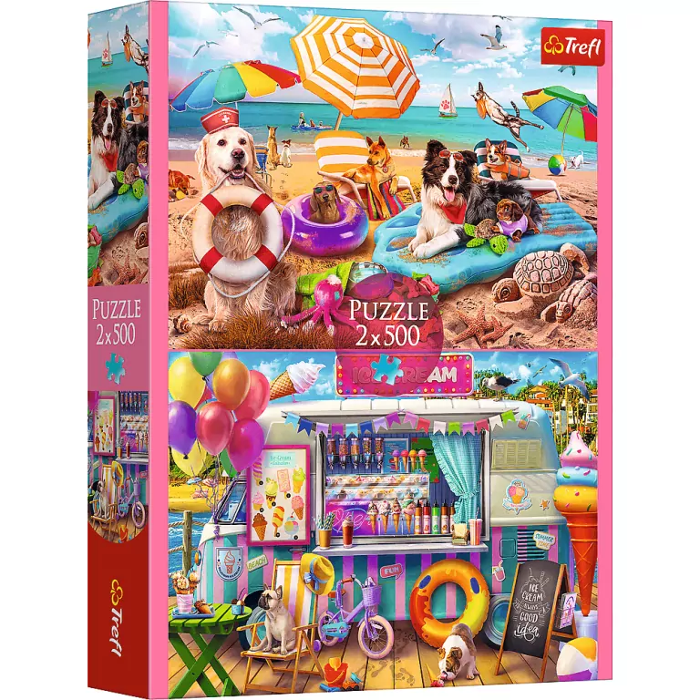 Puzzle 2x500 Wakacyjny czas TREFL - tantis.pl