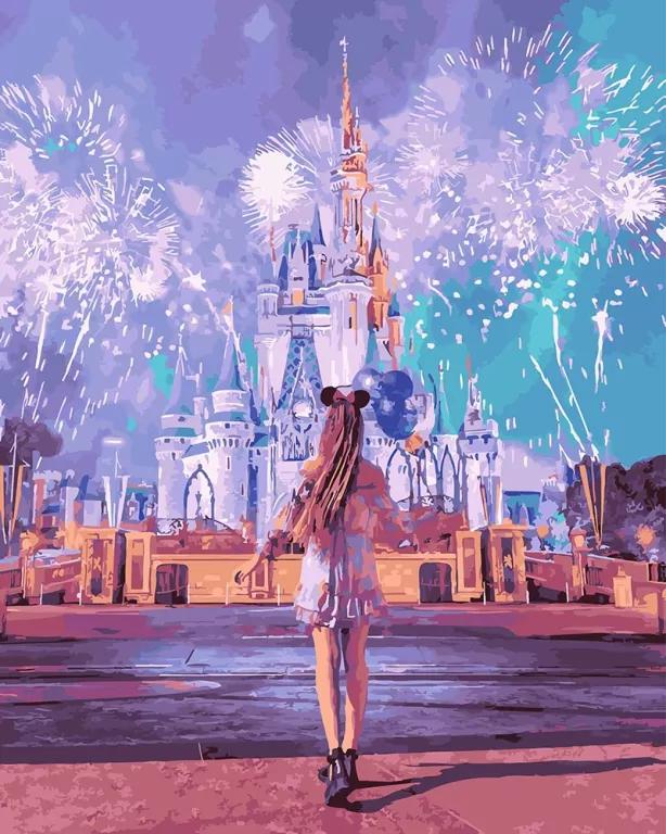 Malowanie po numerach. Disneyland 40x50cm - tantis.pl