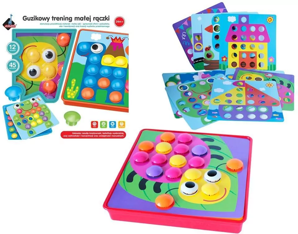 Guzikowy trening małej rączki. Genialny dzieciak - tantis.pl