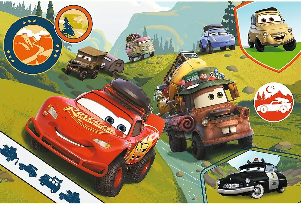 Puzzle, 24 MAXI. Wesołe auta, 24 elementy - tantis.pl