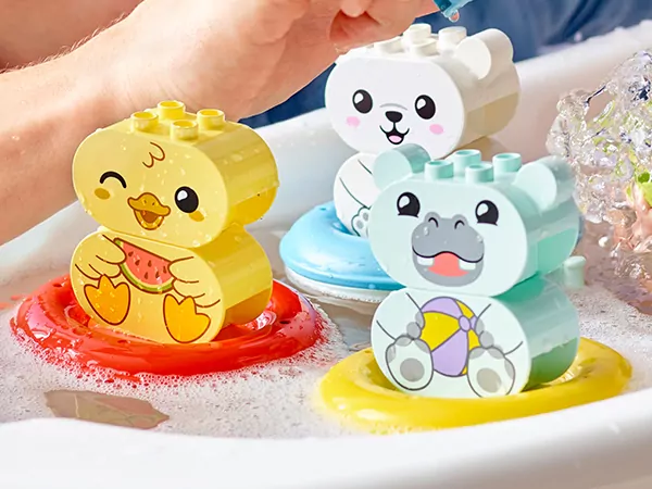 LEGO® DUPLO® Creative Play. Zabawa w kąpieli: pływający pociąg ze zwierzątkami. 10965 - tantis.pl