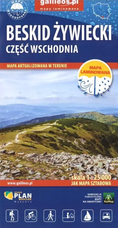 Mapa turystyczna - Beskid Żywiecki cz.wschodnia - tantis.pl