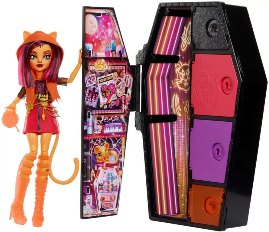 Straszy sekrety Toralei Stripe neon Monster High - tantis.pl