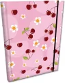 Notes B6 kratka z gumką Soft Touch Wisienki W Różu - tantis.pl