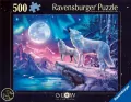 Puzzle 500 świecące. Wilk w zorzy polarnej - tantis.pl