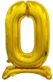 Balon foliowy B&C Cyfra stojąca 0 złota 74cm - tantis.pl