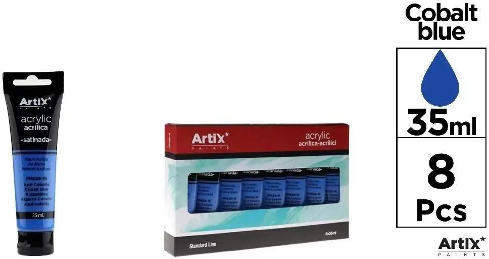 Farba akrylowa kobaltowo-niebieska 35ml - tantis.pl