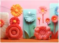 Koperta A4 PP na napę z nadrukiem Modern Flowers - tantis.pl