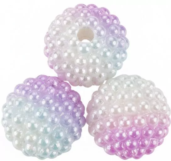 Koraliki plastikowe 10mm fioletowe ombre 50szt - tantis.pl