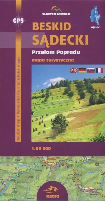 Beskid Sądecki. Przełom Popradu. Mapa turystyczna 1:50 000 - tantis.pl