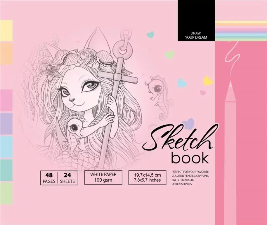 Sketchbook. Szkicownik 48 kartek. 197 x 145 mm - tantis.pl