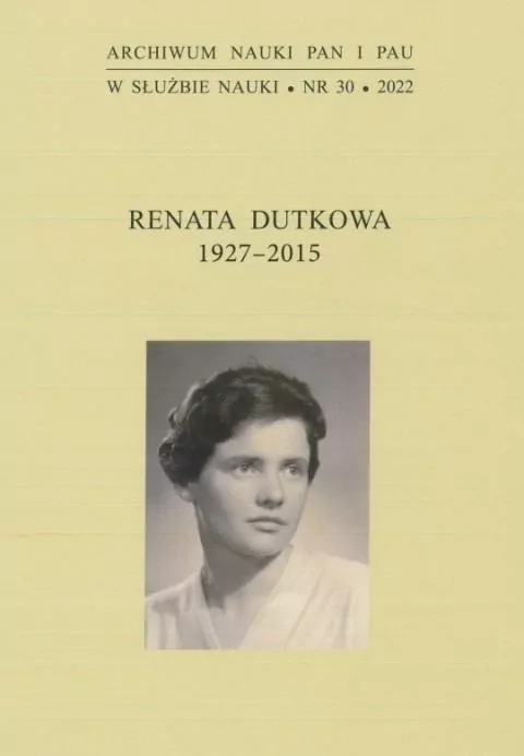 Renata Dutkowa 1927-2015 - tantis.pl