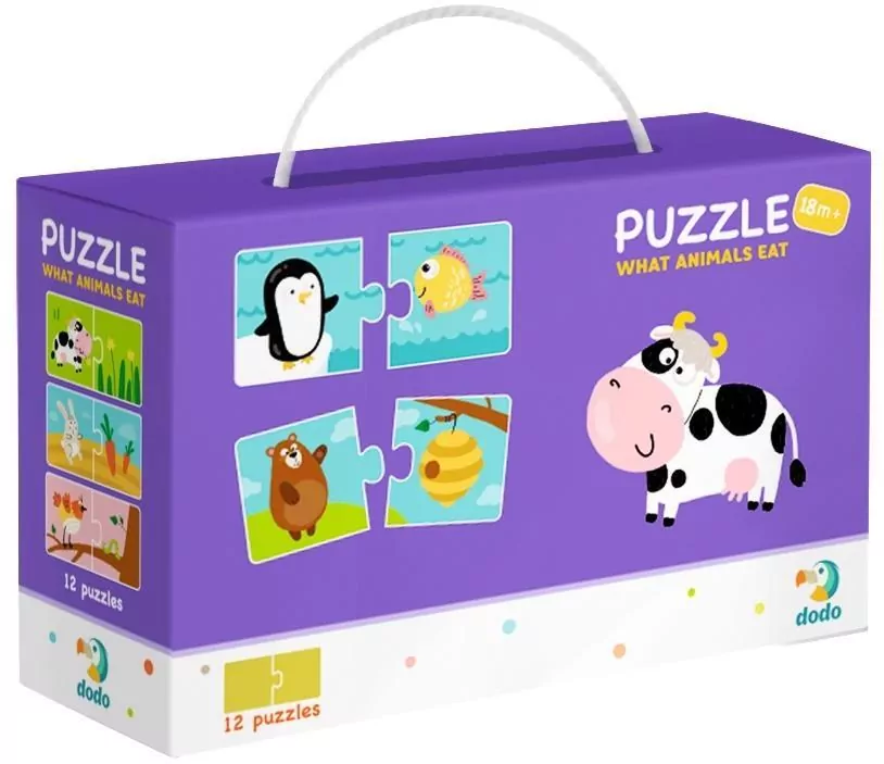 DODO. Puzzle Duo Co jedzą zwierzęta? - tantis.pl
