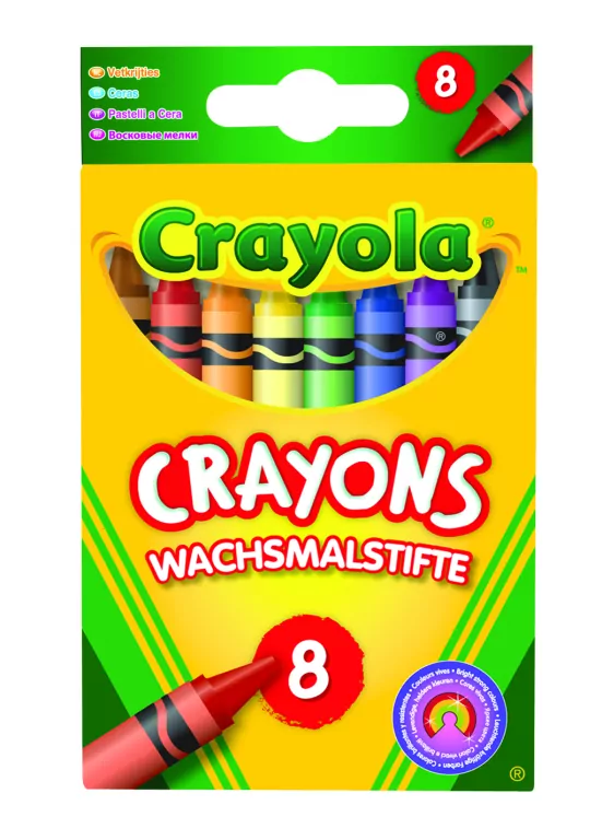 Kredki świecowe 8 kolorów CRAYOLA - tantis.pl
