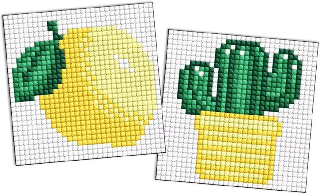 Diamentowa mozaika na magnes - LOL Cytryna 9x9cm - tantis.pl
