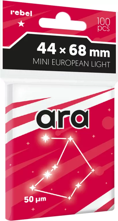 Koszulki na karty Rebel (44x68 mm) Ara Light, 100 sztuk - tantis.pl