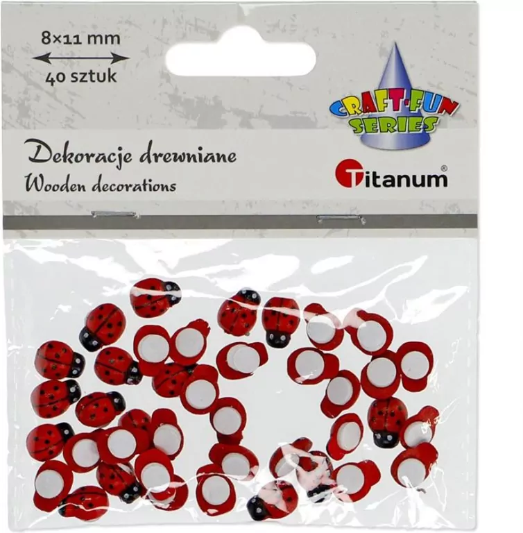 Dekoracje samoprzylepne 3D biedronki 8x11mm - tantis.pl