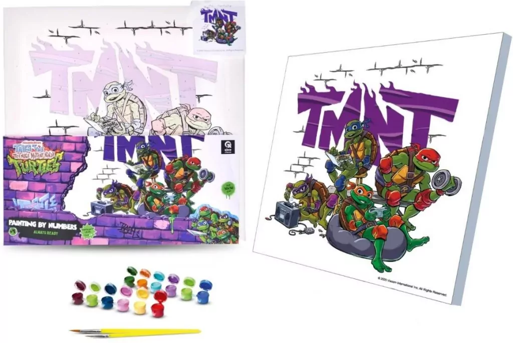 Malowanie po numerach 30x30cm Żółwie Ninja - tantis.pl