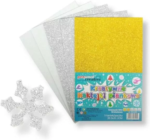 Naklejki piankowe śnieżynki 20,3x31,20cm - tantis.pl