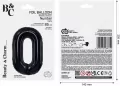 Balon foliowy B&C cyfra 0 matowa czarna 85cm - tantis.pl
