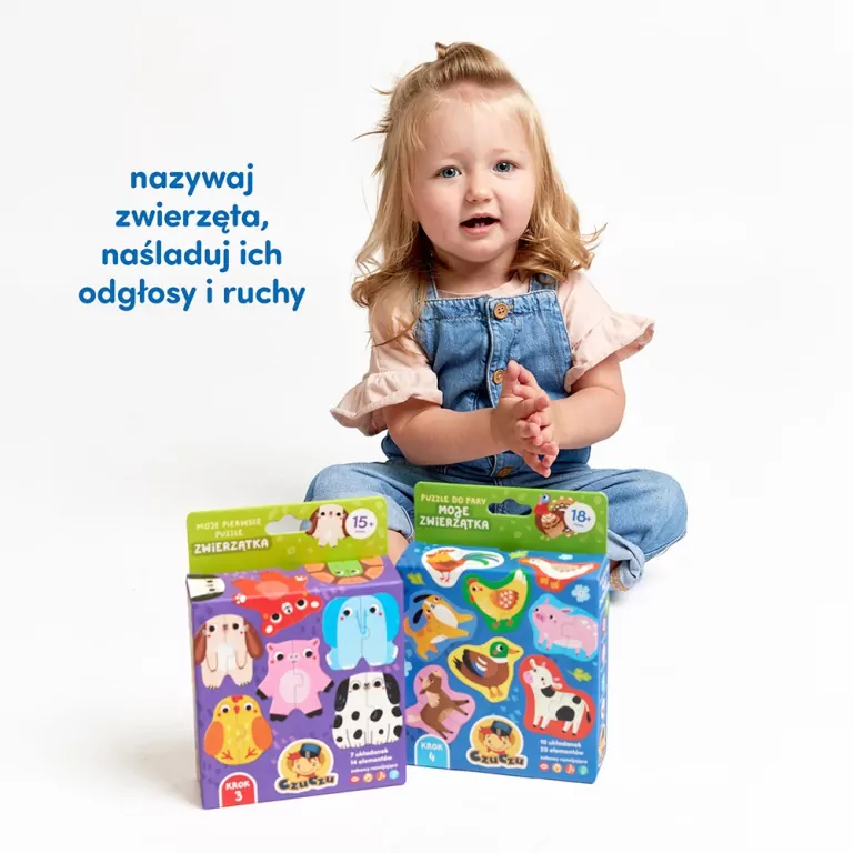 CzuCzu. Moje Zwierzątka. Puzzle do pary.  18m+ - tantis.pl