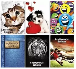 Okładka na legitymację szkolną z nadrukiem, mix
