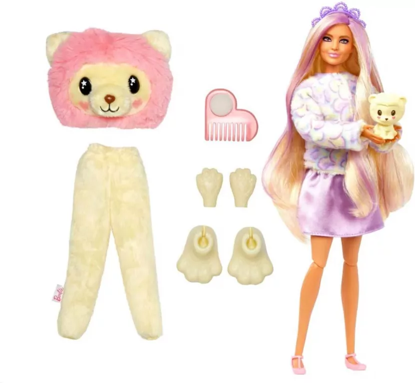 Lalka Barbie Cutie Reveal Lew Seria Słodkie stylizacje HKR06 MATTEL - tantis.pl