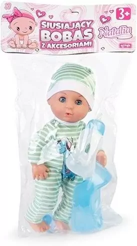 Lalka Natalia siusiający bobas z akcesoriami 30cm - tantis.pl