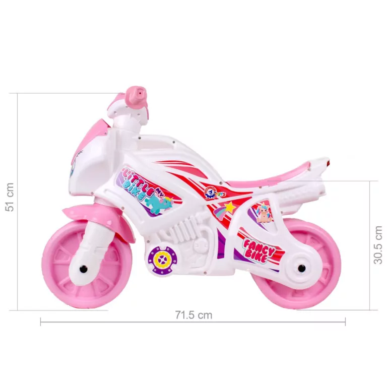 Motocykl  biało-różowy - tantis.pl