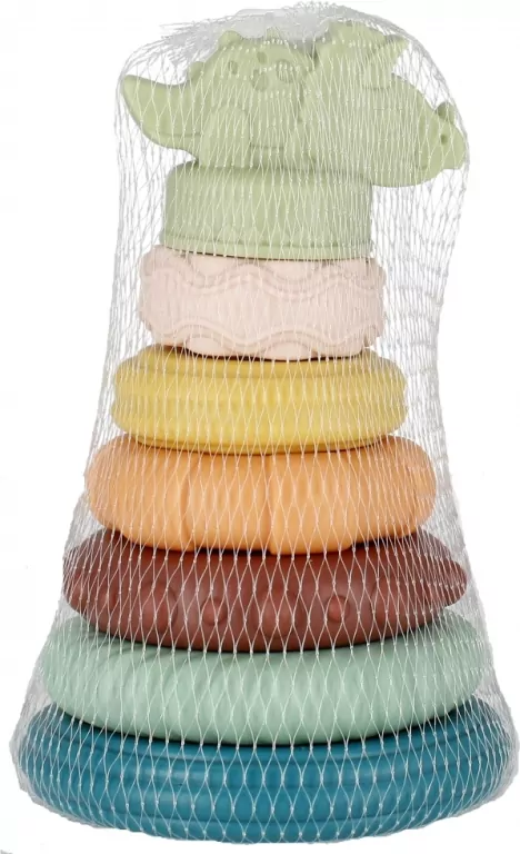 Piramidka edukacyjna pastel mix BAM BAM - tantis.pl