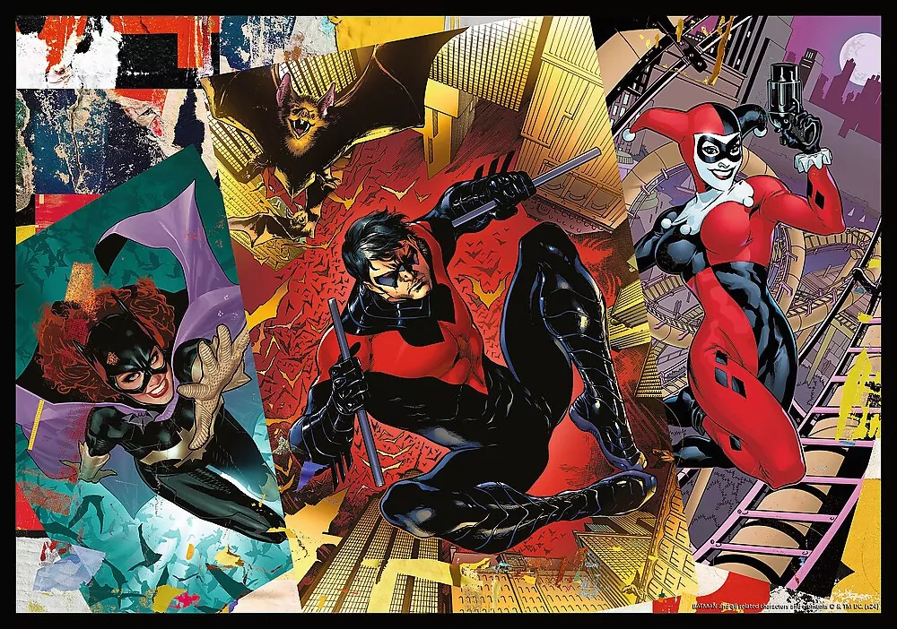 Puzzle 4x250 Batman w akcji TREFL - tantis.pl