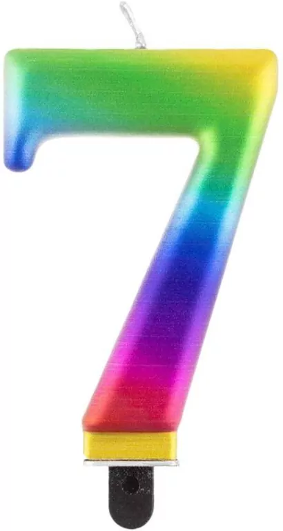 Świeczka B&C. Cyferka 7. Galaxy 8 cm - tantis.pl