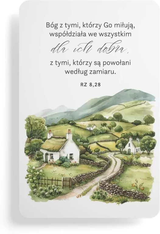 Magnes na lodówkę - Bóg współdziała - pejzaż - tantis.pl