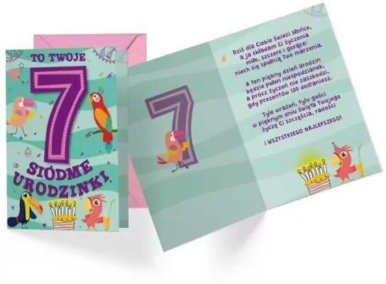 Karnet B6 PR-291 Urodziny 7