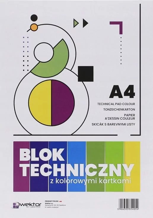 Blok techniczny A4/8K kolorowy - tantis.pl
