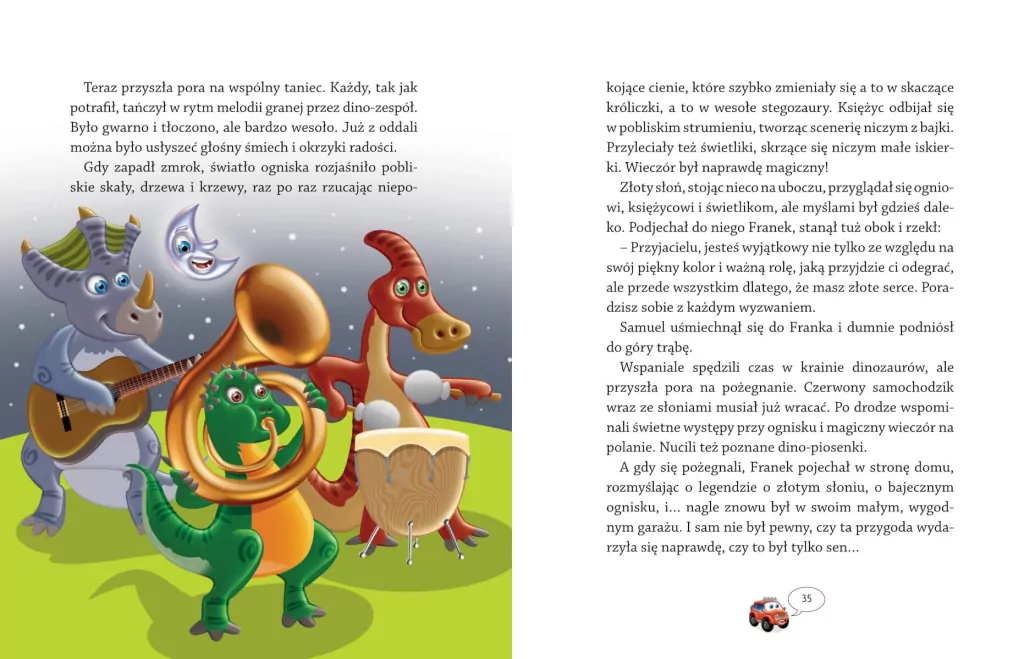 Opowieści na dobranoc. Kraina dinozaurów. Samochodzik Franek - tantis.pl