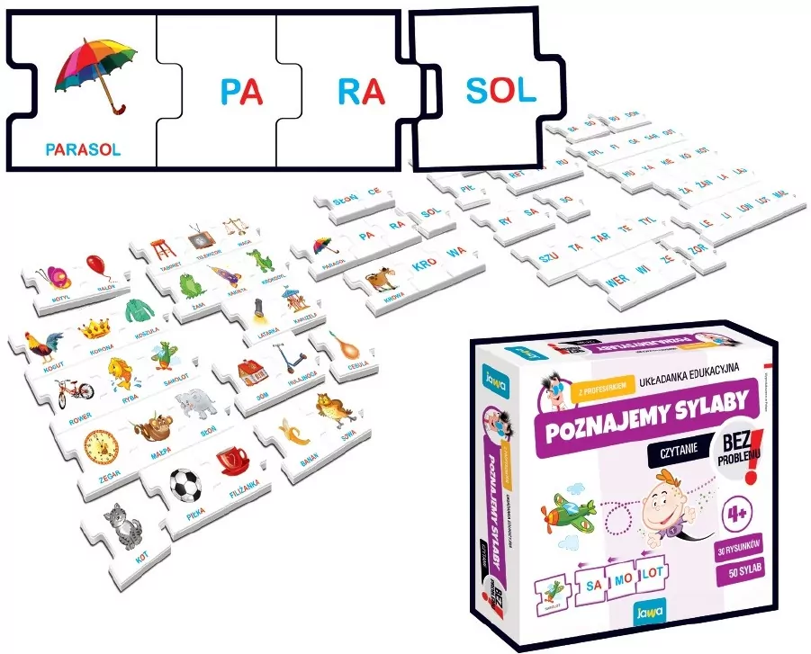 Poznajemy sylaby z Profesorkiem. Układanka edukacyjna - tantis.pl