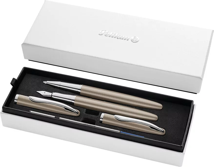 Zestaw Jazz Noble Taupe pióro wieczne + pióro kulk - tantis.pl