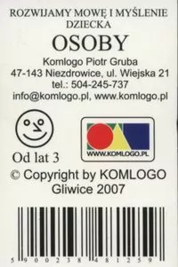 Rozwijamy mowę i myślenie dziecka. Osoby - tantis.pl