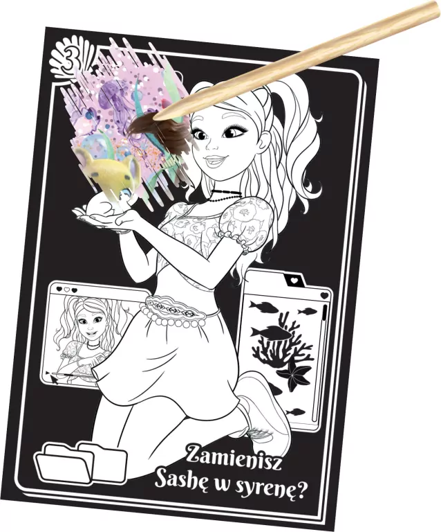 Magia Syren. Zdrapuj, koloruj, naklejaj - tantis.pl