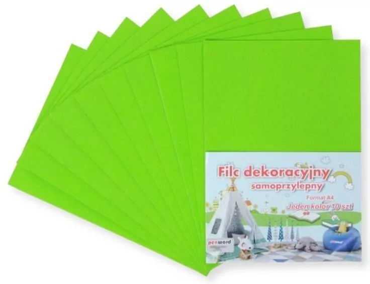 Filc A4 samoprzylepny zielony 20x30cm - tantis.pl