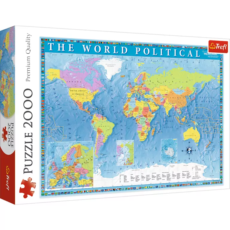 Puzzle 2000. Mapa polityczna świata - tantis.pl