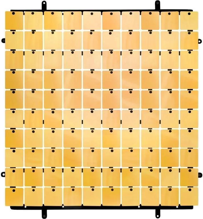 Panel dekoracyjny złoty 100 kwadratów 30x30cm - tantis.pl