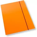 Teczka A4 z gumką lakier pomarańcz. 350gsm - tantis.pl