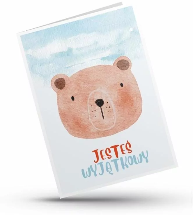 Karnet - Jesteś wyjątkowy - miś - tantis.pl