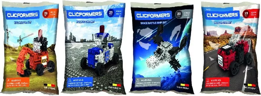 Klocki Clicformers. Woreczek 23 elementy. Mix - tantis.pl