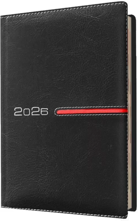 Kalendarz 2026 A4 tygodniowy registry czarny - tantis.pl