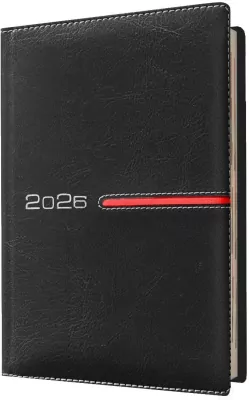 Kalendarz 2026 A4 tygodniowy registry czarny